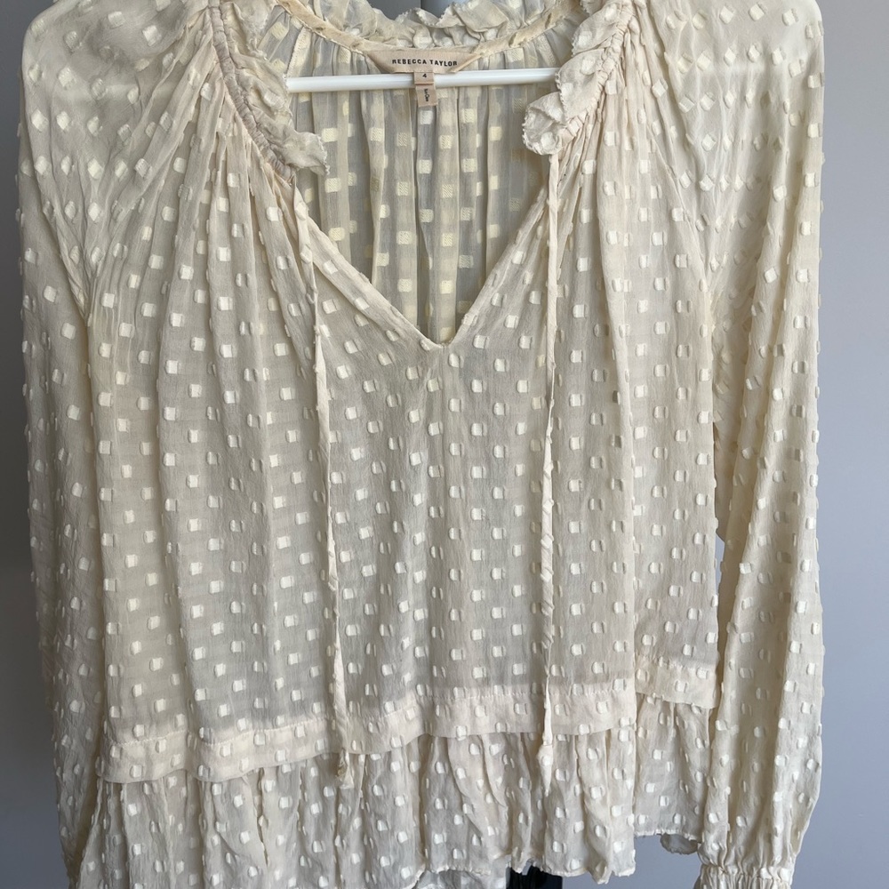 Rebecca Taylor off white blouse